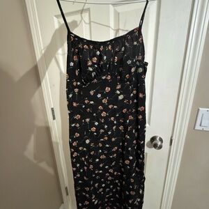 Floral Black Maxi Dress